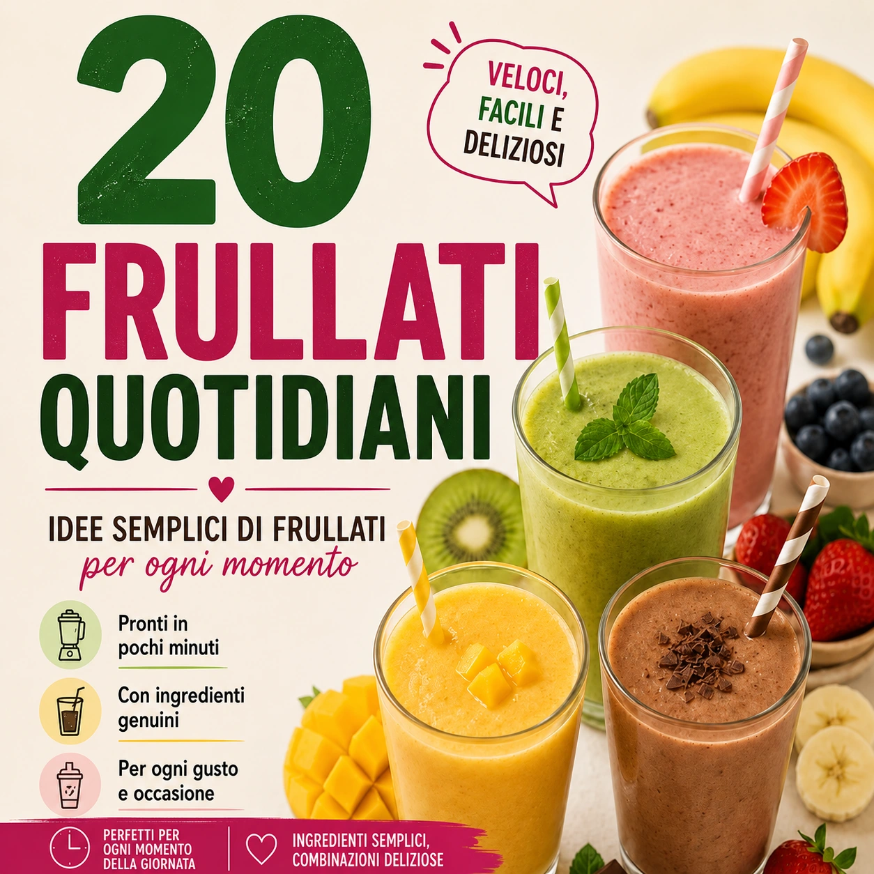 20 frullati quotidiani